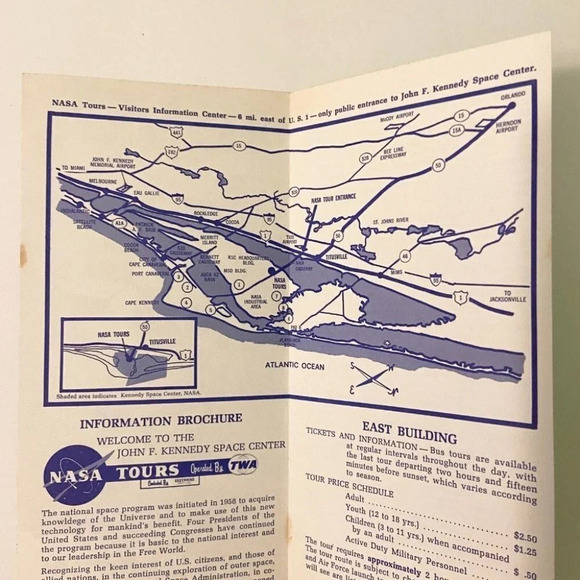 Vintage John F Kennedy Space Center Nasa  Tour Information Travel Brochure - Picture 4 of 12
